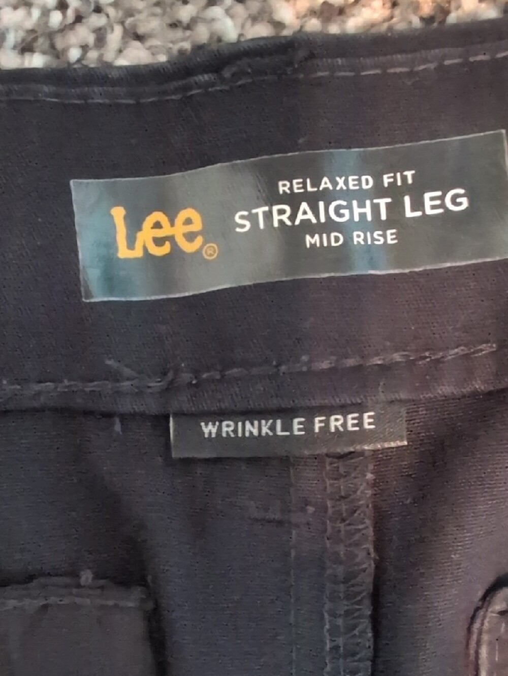 Lee Black Relaxed Fit Straight Leg Pants - Picture 2 of 6